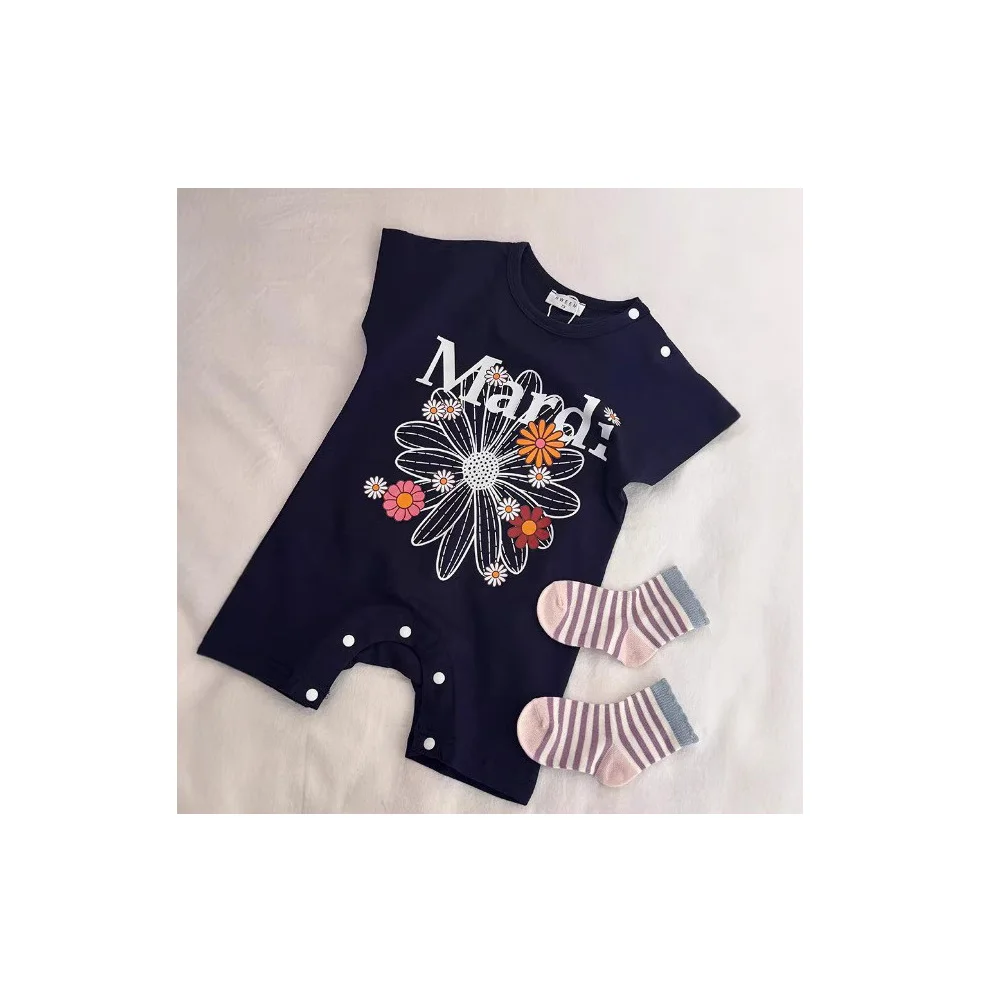 HY2663 Cute Baby Romper Summer Outfit Fashionable Print Crawling Suit for Infants And Toddlers Babyall-in-One Clothes 1