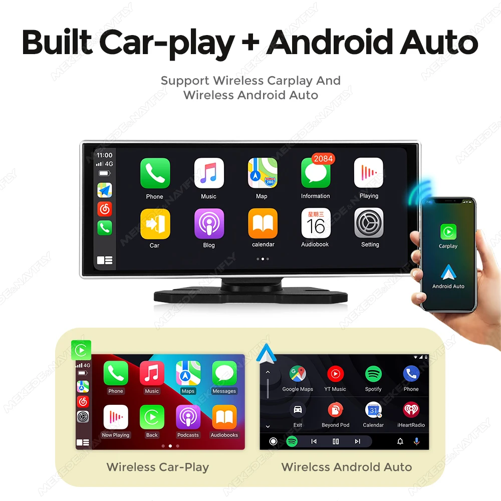 11.26" Smart screen car intelligent systems Car Monitor Wireless CarPlay Android Auto Multimedia Player GPS Navigation Dashboard