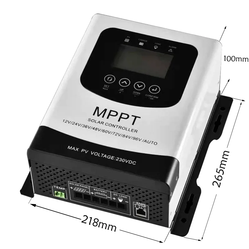 50A 60A MPPT Solar Charge Discharge Controller Regulator LCD Touch Screen 12V 24V 48V 60V 72V 96V Battery solar charger solar battery charge controller