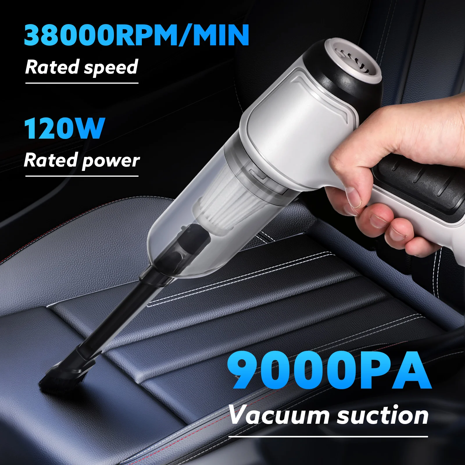 

Cordless Vacuum Cleaner Car Air Duster Handheld Portable Pure Copper Motor Electric Wet Dry