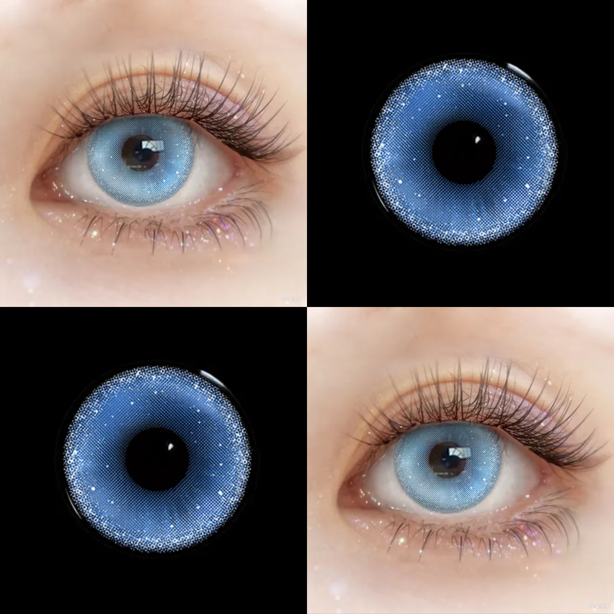 Lalens Stylish Colored Contact Lenses for Daily Eye Makeup & Beauty, Natural Pupil Design, Available in Blue and Pink