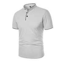 Polo d'été à manches courtes pour hommes, couleur unie, T-shirts streetwear, sport, séchage rapide, respirant, basique, décontracté 3