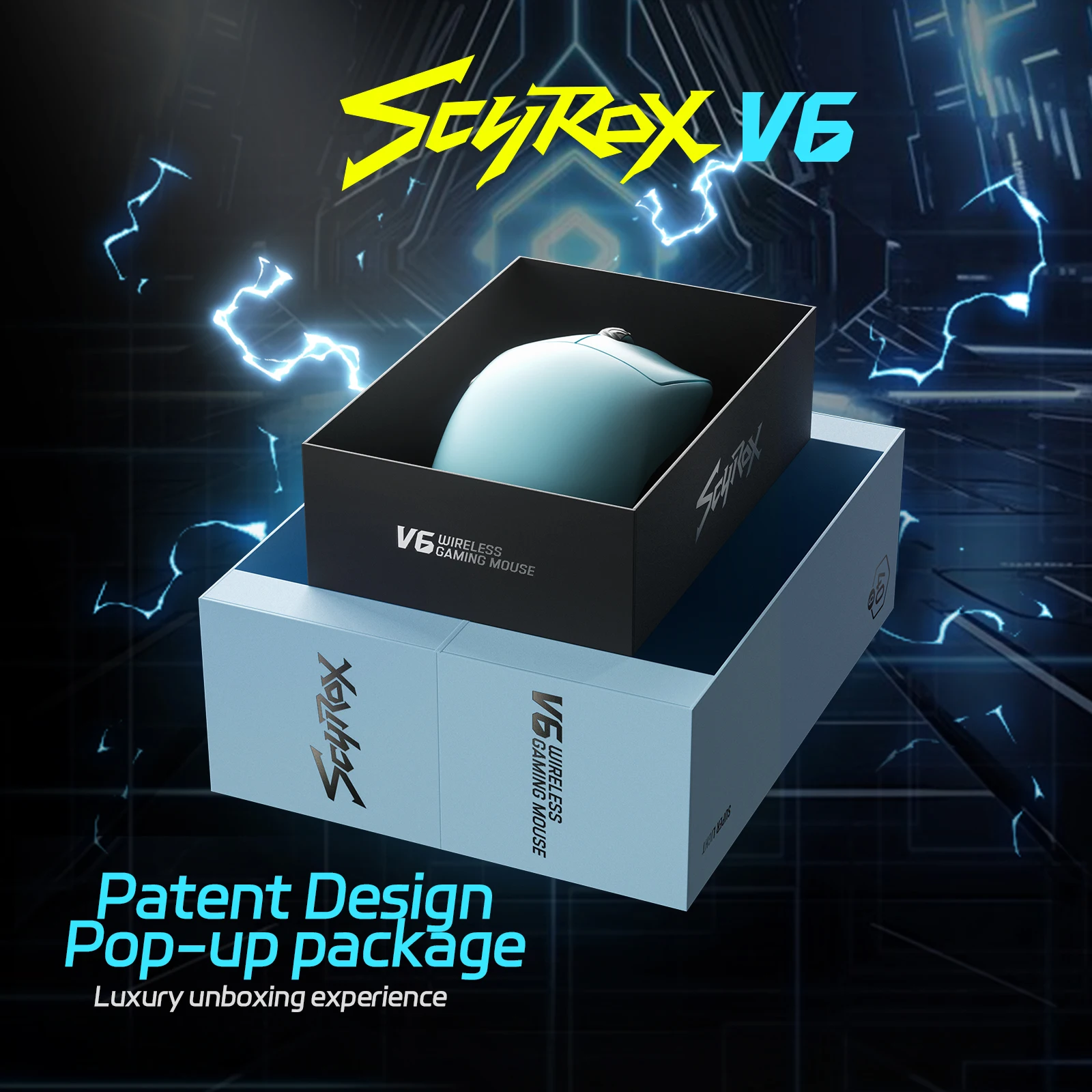 SCYROX V6 Gaming Mouse, Pixart 3950, Omoron Switches, Web