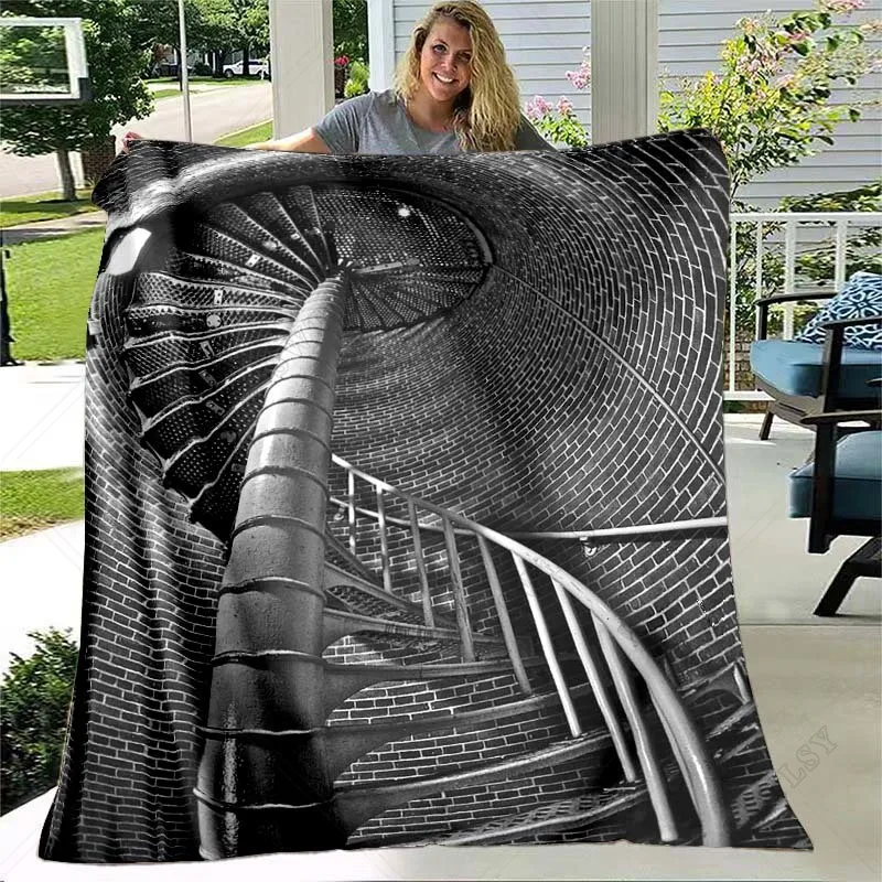 

Фланелевое Одеяло Escher с художественным рисунком, мягкое легкое теплое покрывало для спальни, кушетки, кровати, подарок для детей и взрослых