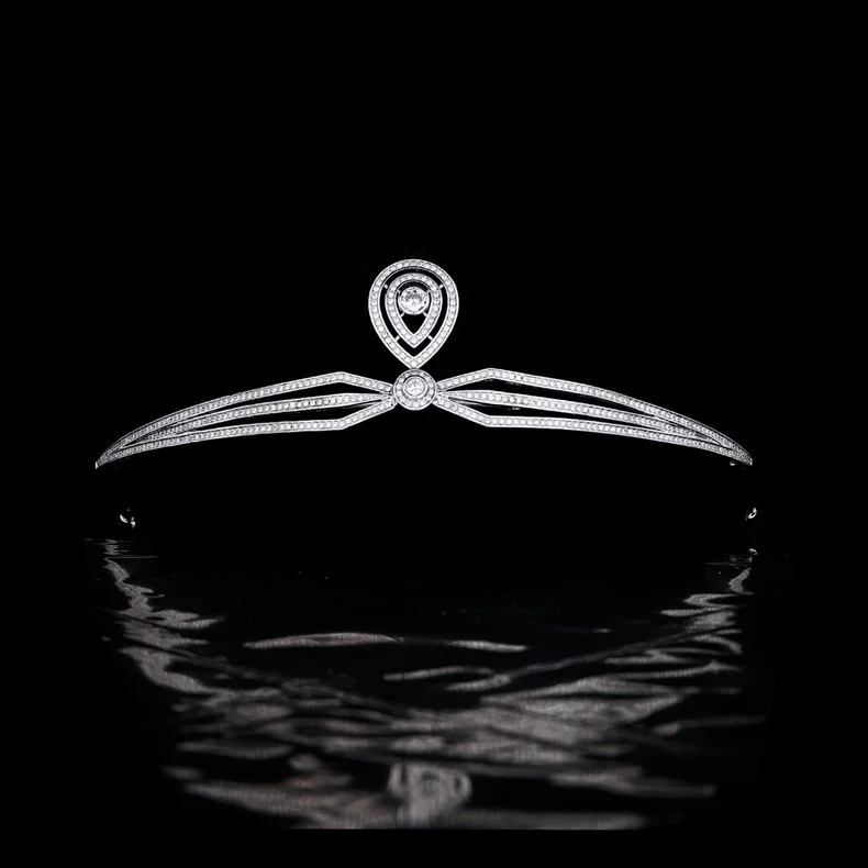 

Korean-Style Simple Star Magazine Cover Same Bridal Wedding Zircon Crown Wedding Headdress Birthday Wedding Accessories