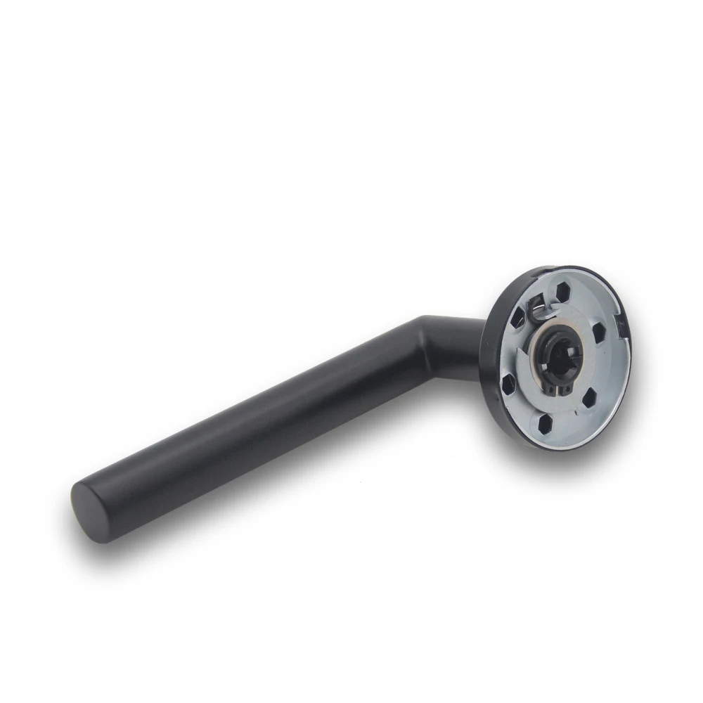 304 Brushed Stainless Steel Tube Hollow Spray Paint Frosted Black Round Cover Split Right Angle Door Handle