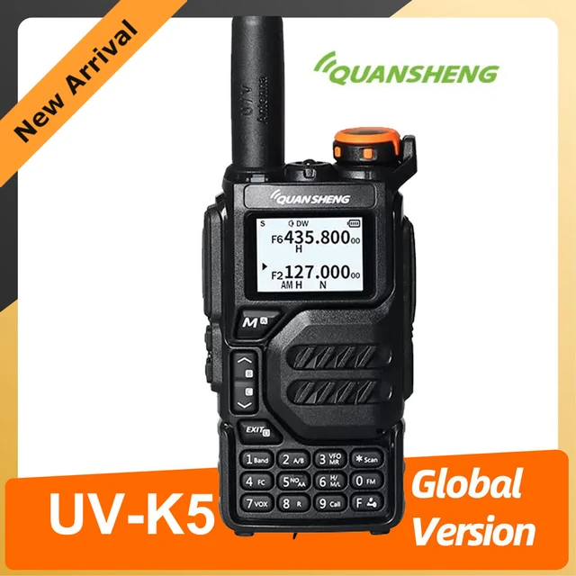 Uv-k5 Talkie-walkie 5w Air Band Radio bidirectionnelle Uhf Vhf Dtmf Fm  Scrambler Noaa Radio amateur de copie de fréquence sans fil