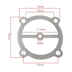 2Pieces/Lot 65mm 5 Holes Aluminum Round Air Compressor Cylinder Head Gaskets Washers