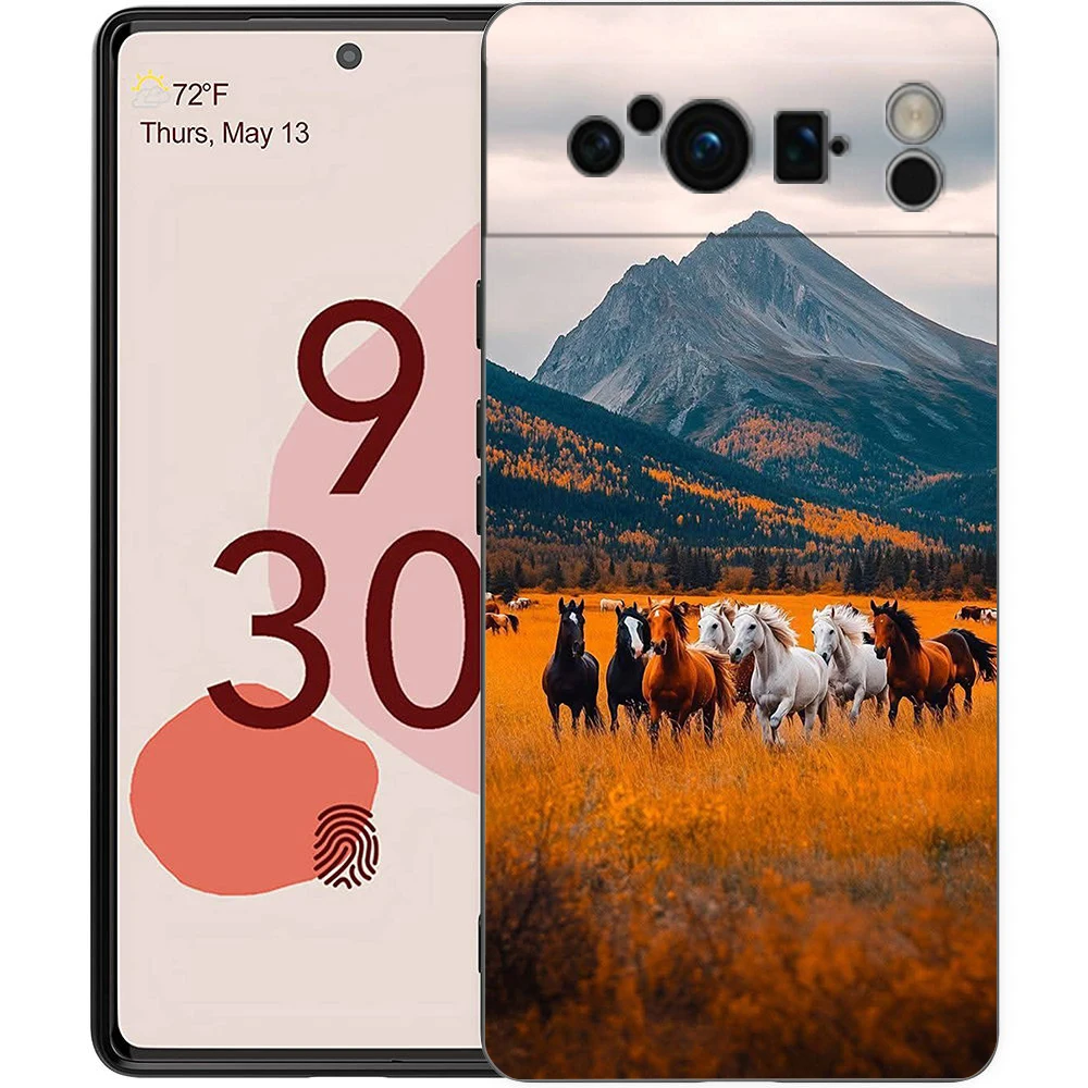 Mountain Peaks Landscape Shockproof Phone Case - Soft TPU Black Cover