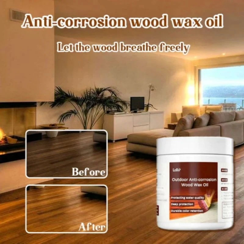 Wood Wax Oil 100g Outdoor Anti-corrosion Waterproof Water-based Wax Oil Furniture Polishing Beeswax