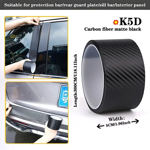 High quality K5D Transparent carbon fiber Car Door Protector Stickers Anti Scratch Tape Auto Trunk Sill Scuff Protector Film - Image 9