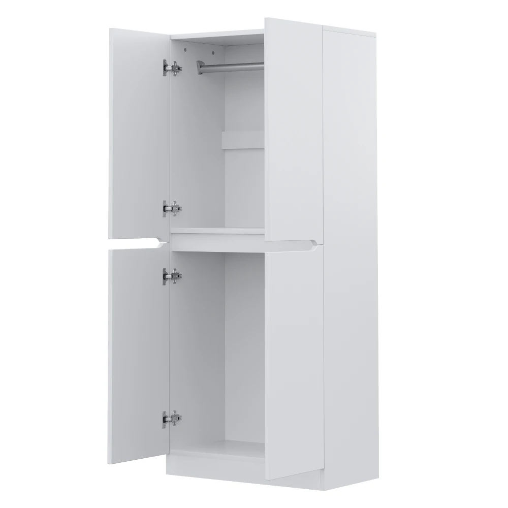 70×40×170cm Moderner Doppeltür-Kleiderschrank – MDF-Aufbewahrungsschrank mit verstellbaren Regalen, kleinen Fächern, platzsparend – Detail 25