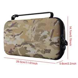 Enhanced EVA Hard Shell Game Console Case with Mesh Compartment and Card Storage (Camouflage)