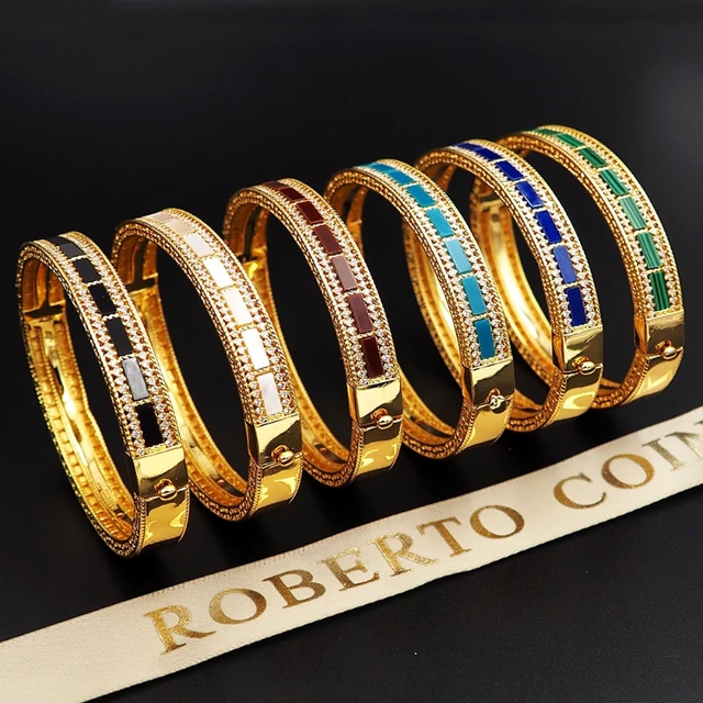 ART DECO BANGLE WITH DIAMONDS - Roberto Coin