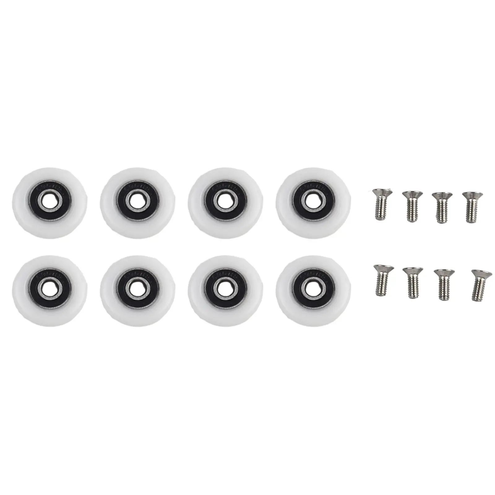 교체용 샤워 문짝 롤러 1 세트, 19mm, 23mm, 25mm, 8 개 욕조 부품, 러너 샤워 캐빈 예비 및 8 * 나사