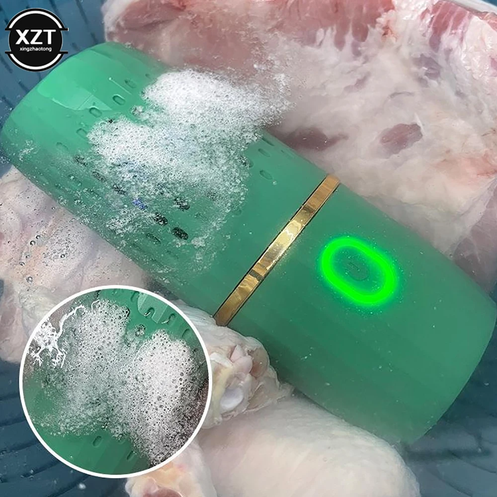휴대용 USB 과일 야채 세탁기 캡슐 모양 무선 식품 청정기, 가정용 살충제 소독 야채