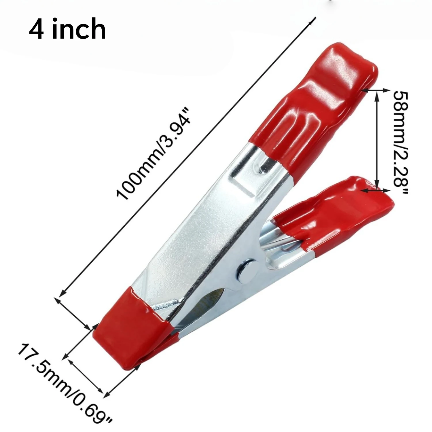 6er-Pack Hochleistungs-Federklemmen Metall-Federklammern-Set mit Breitem Öffnungsmaß und Gummibeschichteten Griffen für Starken Halt bei DIY und Fotografie – Detail 4