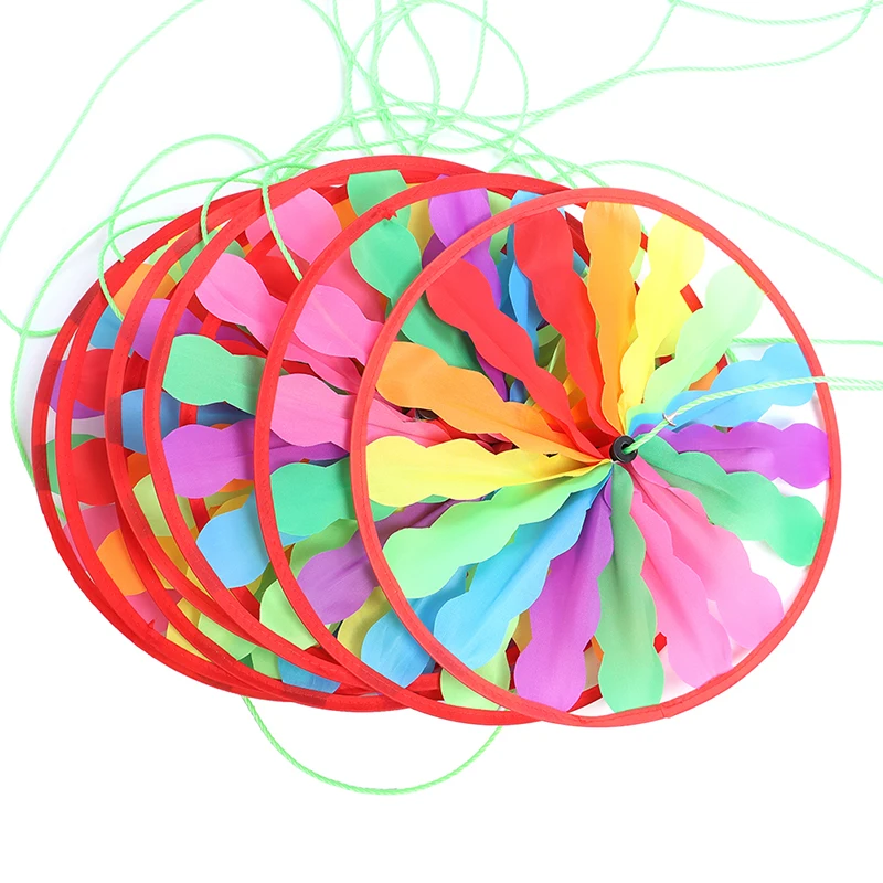 Rainbow Wheel Windmill Wind Spinner Whirligig Garden Funny Children Toys