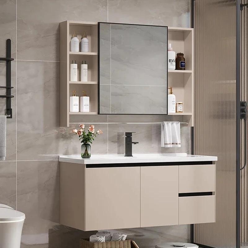 

Display Shelves Bathroom Cabinet Drawers Organizer Mirror Perfume Cupboard Makeup Luxury Modern Shoe Colchones Hotel Furniture