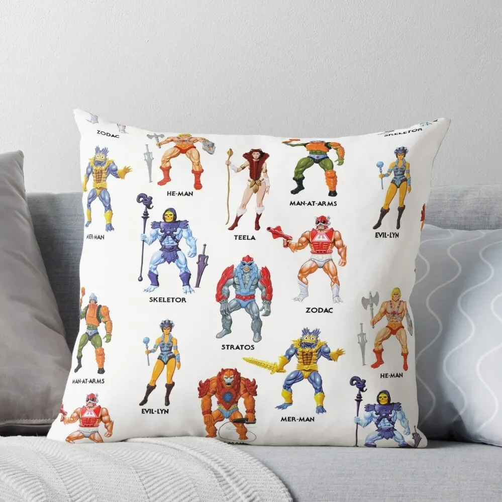 

Vintage Masters of the Universe Heroes & Villains! Vintage Toy Card Art Throw Pillow autumn decoration Decorative Sofa Cushions