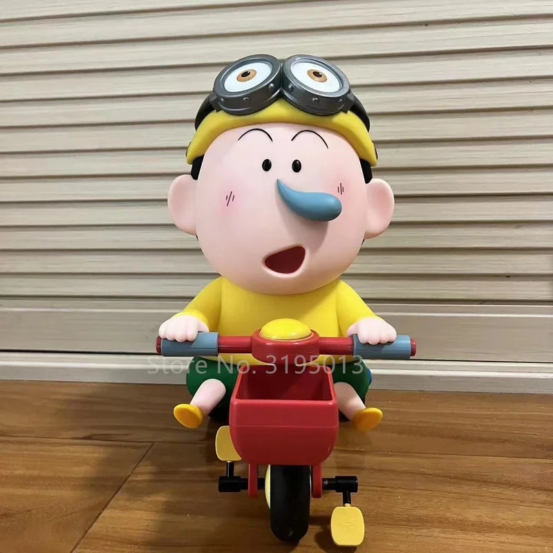 

30cm Crayon Shin-chan Anime Figure Nohara Shinnosuke Boochan Fun Bicycle Model Dolls Nohara Shiro Decor Collectible Child Gifts