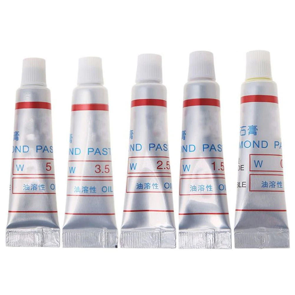 5pcs Diamond Abrasive Paste 200010000grit Glass Metal Grinding Lapping