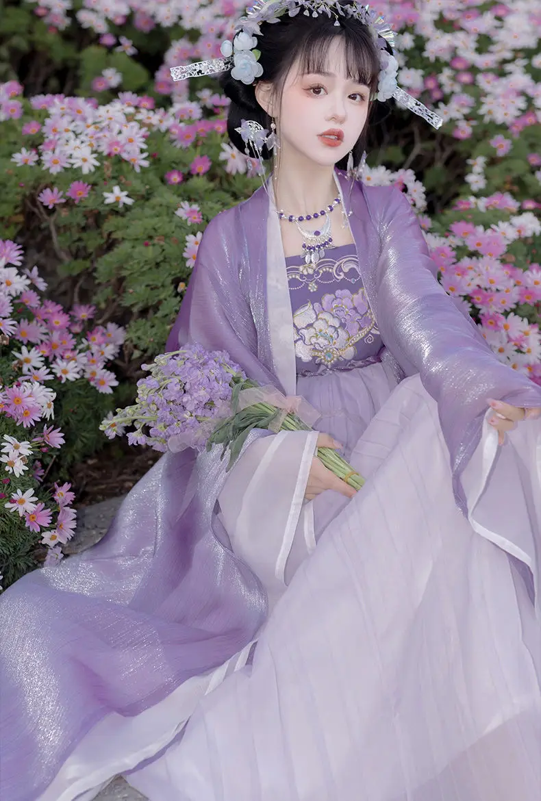 open lace back dress Summer Chinese Elegant Fairy Costume Women Chinese Traditional Ancient  Hanfu Performance Dress (Color : Purple, Size : XL=168-175cm) :  Amazon.com.au: Toys & Games main image 1