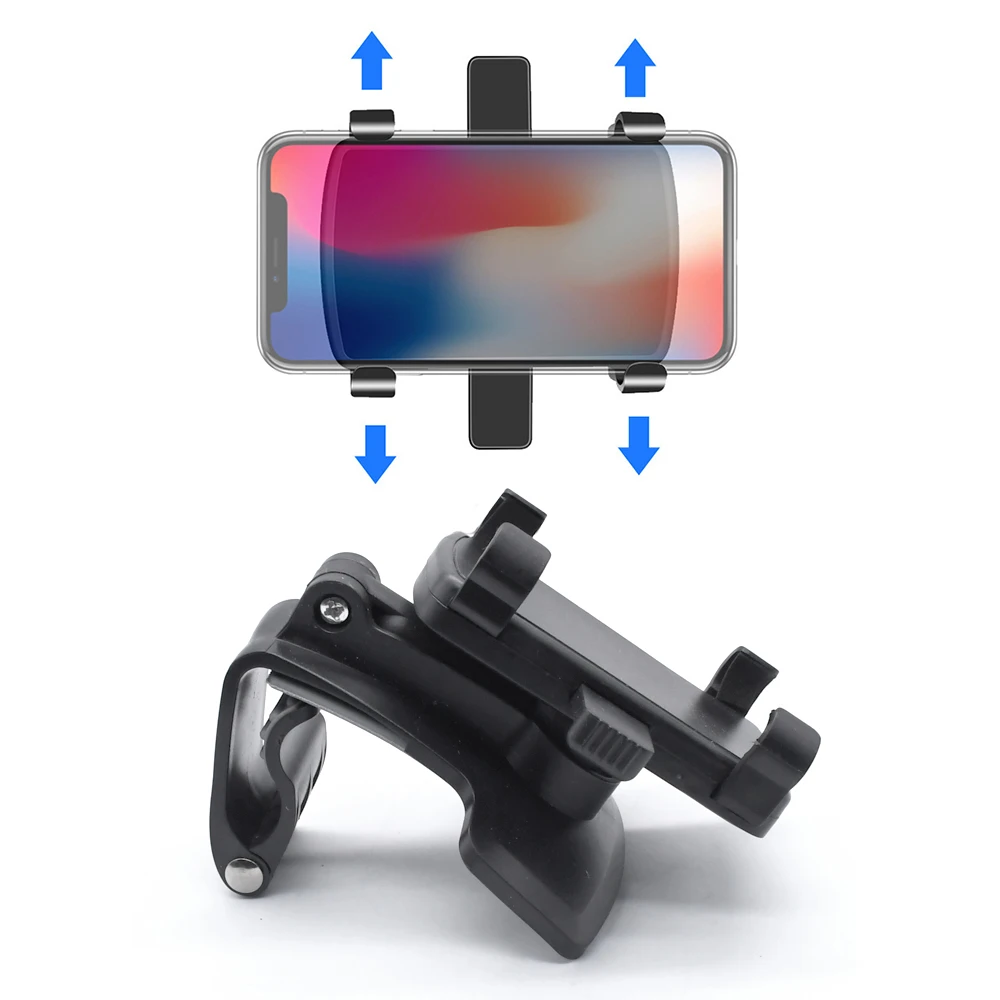 Car Mobile Phone Holder Instrument Panel GPS Multi-Functional Clip 360 °  Adjustable Angle Fixing Bracket Mobile Phone Navigation