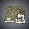 Men's Fitness Shorts With Double-Layer 2-In-1 Quick Drying Printed Fitness Outdoor Leisure Training Sports Shorts 5