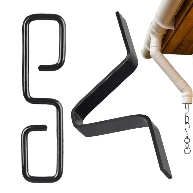 Rain Chain Hook Safe V-Shaped Design Rain Chain Adapter Lightweight Gutter Clip Portable Copper Hook Hanger