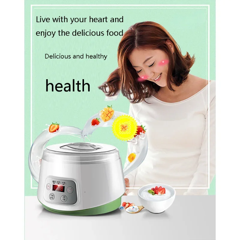 Home Automatic Yogurt Machine Mini Homemade Rice Wine Natto Machine Glass Liner with Cup