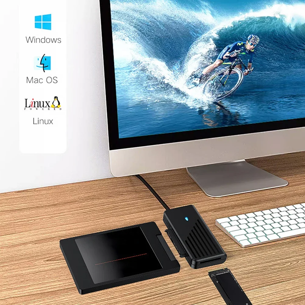 USB3.0 To SATA Adapter Cable M.2 NGFF 2.5/3.5 Inch SSD Hard Disk Adapter NVME Solid State Converter for Desktop Laptop