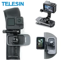 TELESIN 360° Rotation Magnetic Backpack Clip Clamp Mount for GoPro Hero 13 12 11 10 9 8 7 Insta360 DJI Action Camera Accessories