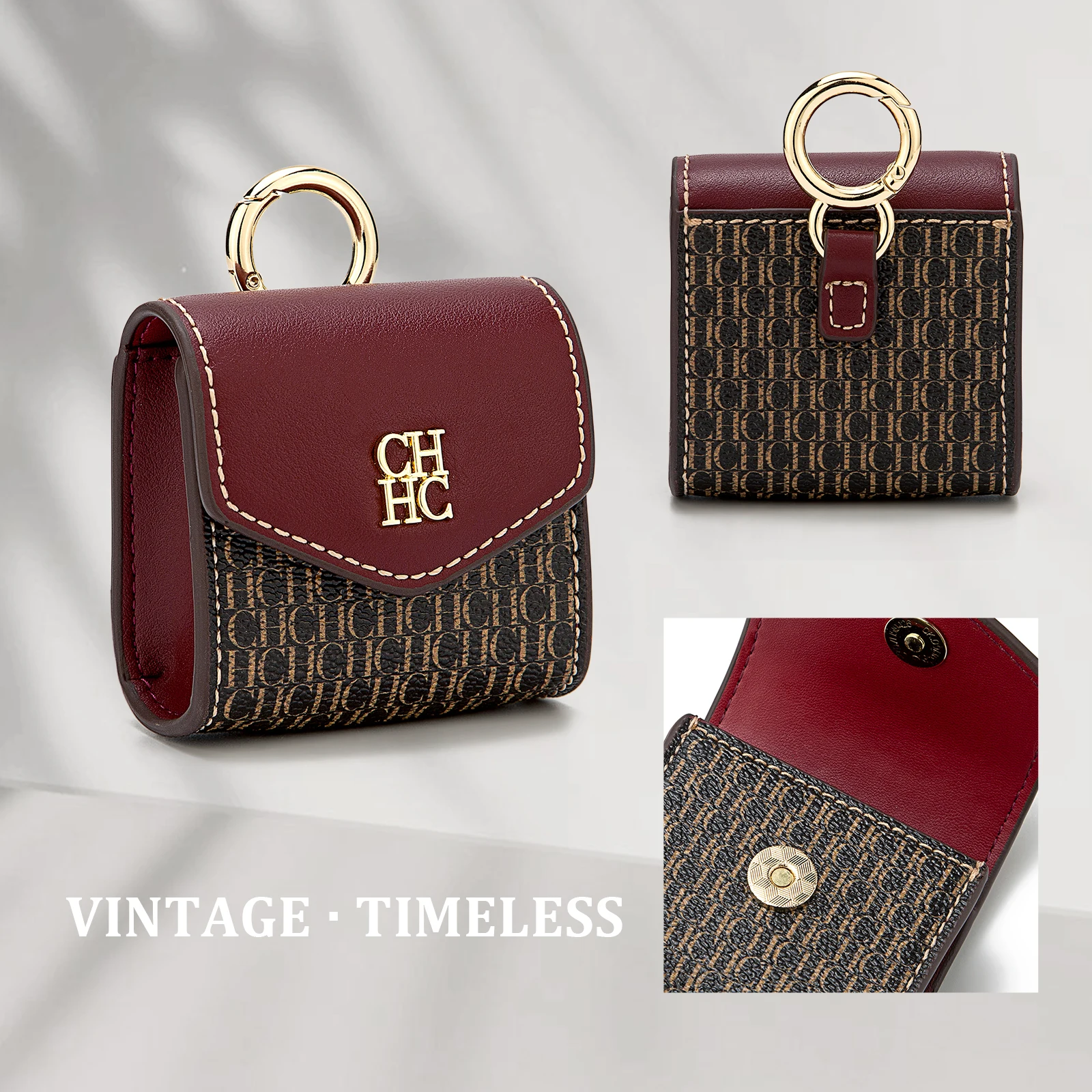 CH Brand Bag Accessories Headphone Bag Embossed Design Fashionable Versatile Exquisite 2026 Autumn Winter New Mini Bag