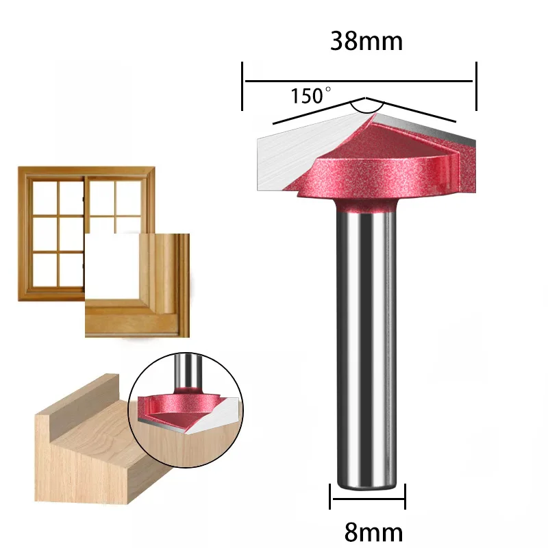 Fraise à Tige en Bois Carimplantée en V 3D, Mèche de Gravure CNC, Diamètre  de 16mm, 60, Résistante, pour le Travail de Calcul, 1 Pièce, 8mm -  AliExpress