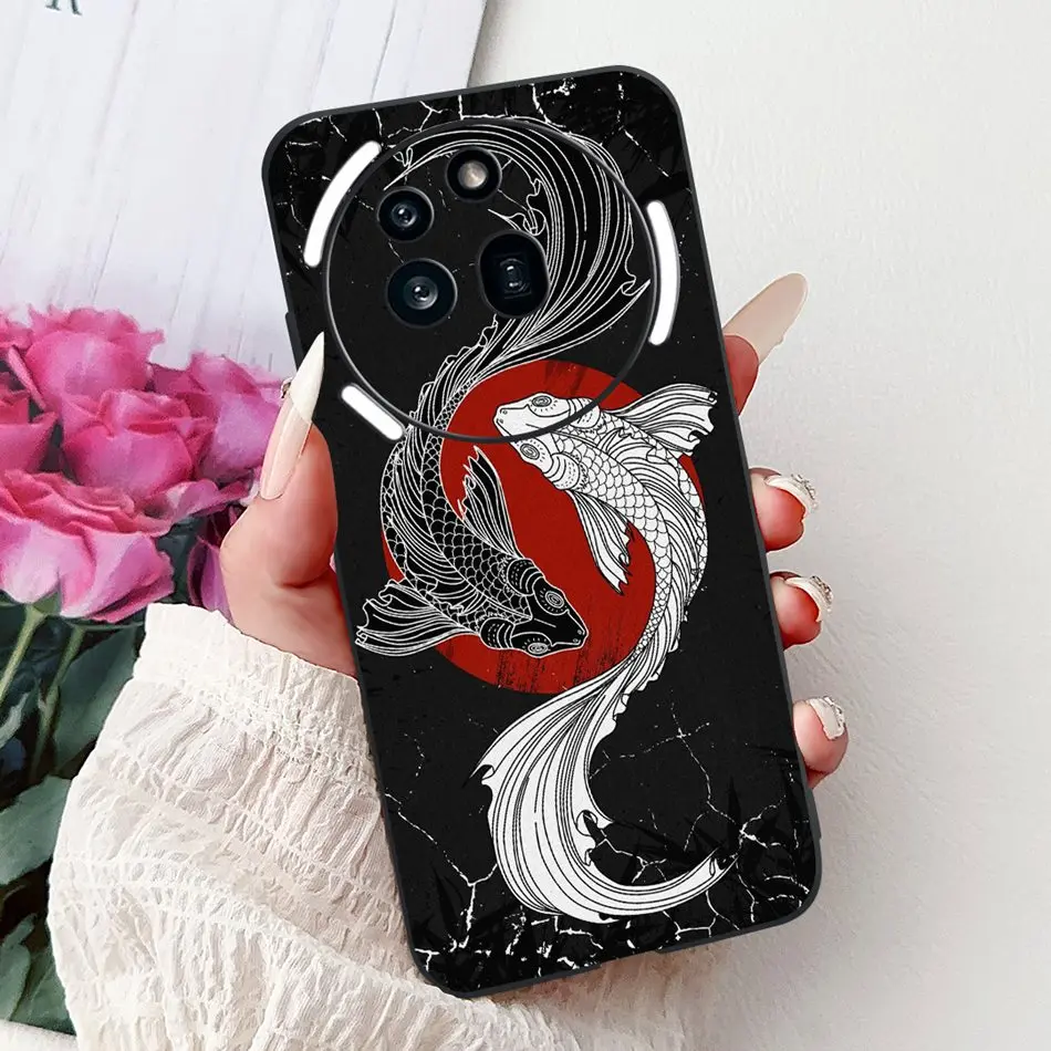 Elegant Butterfly Cat Printed Black Silicone Soft Phone Case