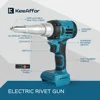 KEEAFFOR 20000N 720W Electric Rivet Gun Brushless Rivet Nut Gun Nail Gun Cordless Drill Insert Power Tool For Makita 18V Battery 4