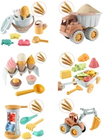 Children bulldozer straw beach toy engineering car excavator wheat straw dredging tool splash beach shovel 1