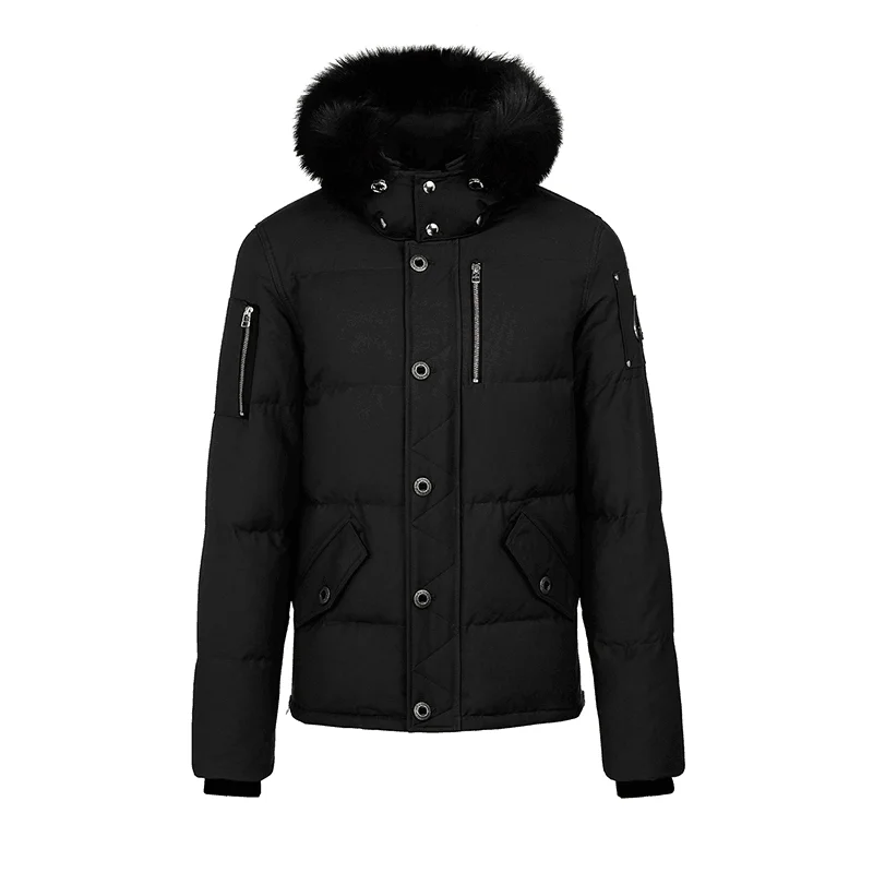 Winter men down jacket fox fur collar hooded jacket 3Q thickened winter duck down jacket