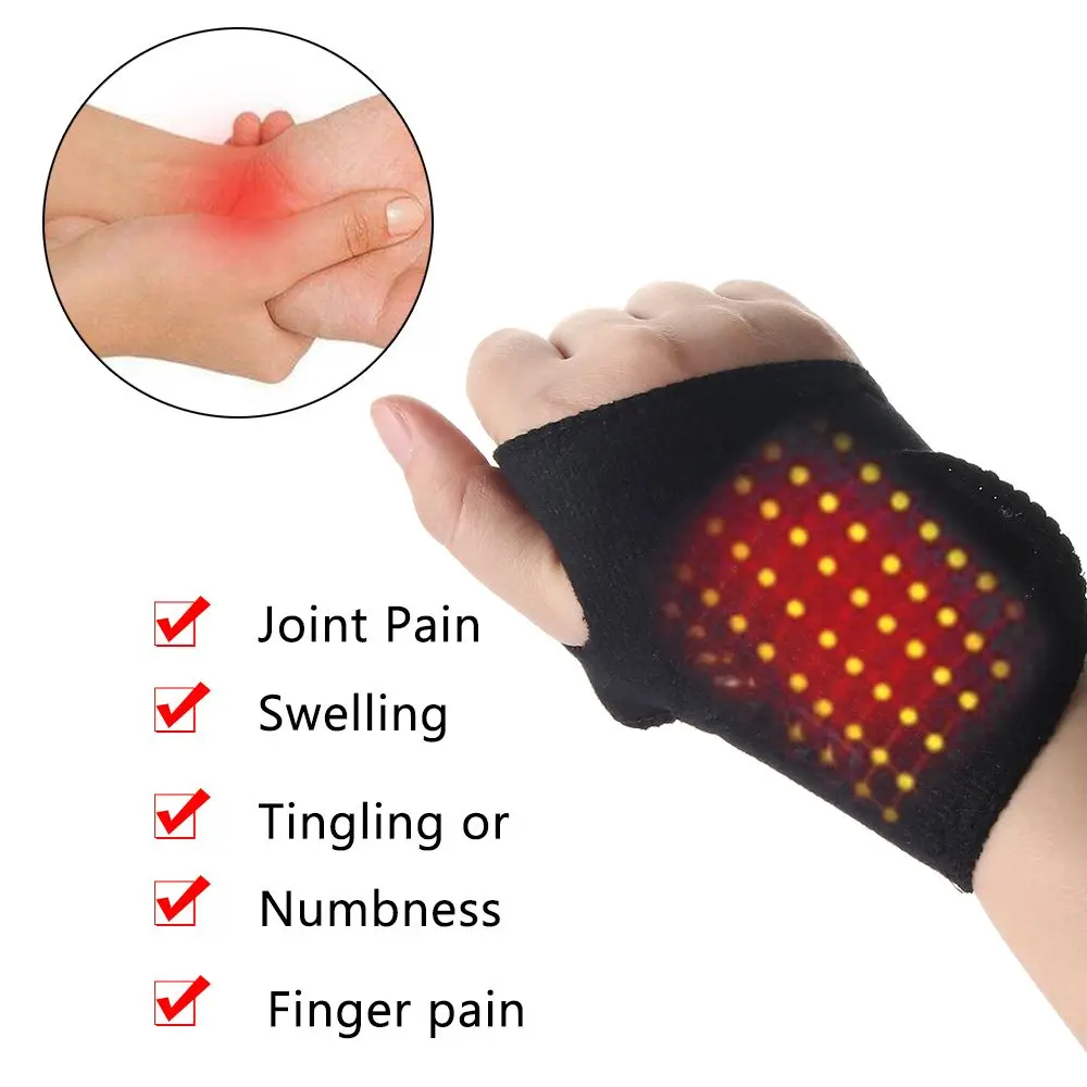 1 Pair New Magnetic  Health Care Arthritis Pain Relief Braces Belt Wrist Brace Tourmaline Self-Heating