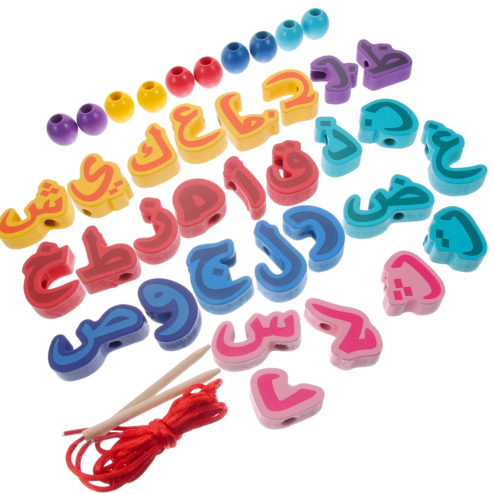 

Arabic Alphabet Bead Game Matching Learning Blocks Toy for Early Puzzle Hand Eye Coordination Toys Wood Wooden Playset