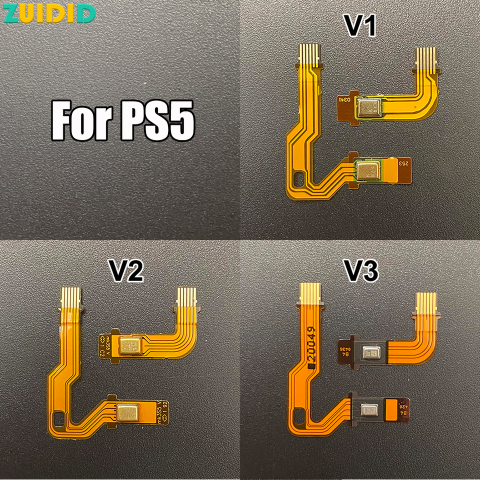 ZUIDID 1set For PS5 V1 V2 V3 Wireless Controller Microphone Flex Cable for PS5 Dual Sense Ribbon Cables with Microphone
