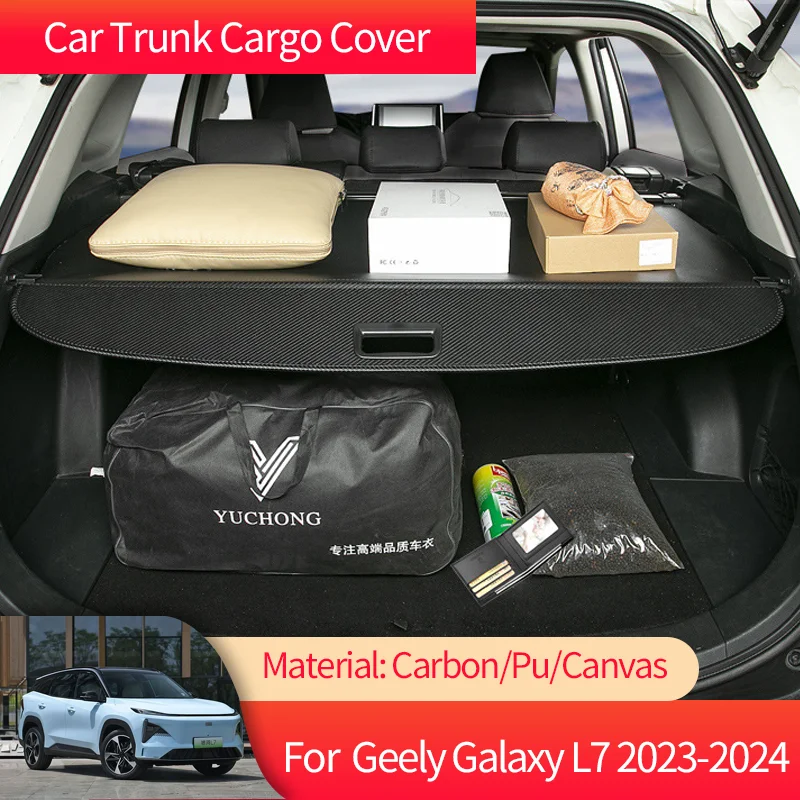 

PU Car Trunk Cargo Cover Luggage Storage Rear Boot Tray Security Shielding Shade Accessories for Geely Galaxy L7 2023 2024 2025