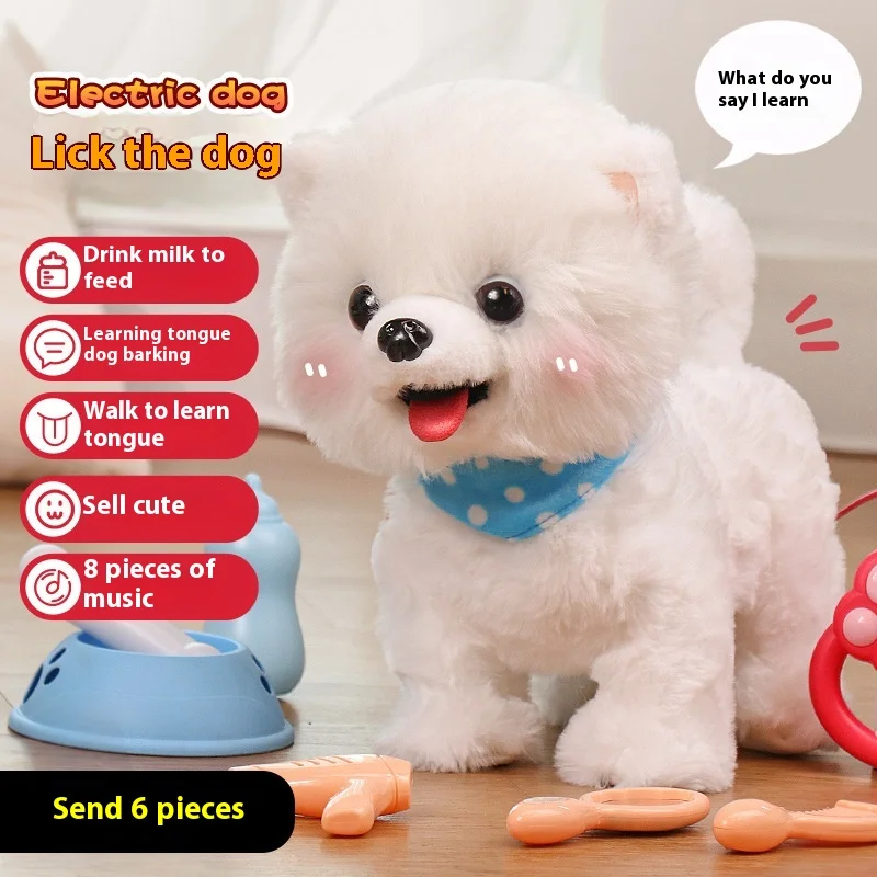 Children'S Gift Plush Toy Licking Dog Intelligent Repeating Machine Dog Simulation Can Walk Walk And Bark Electronic Dog Toy 4