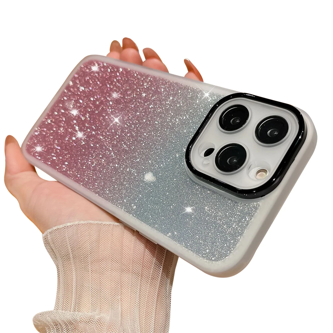 Bling Glitter Soft Phone Case For Iphone Protective Clear Cover_voghion.com