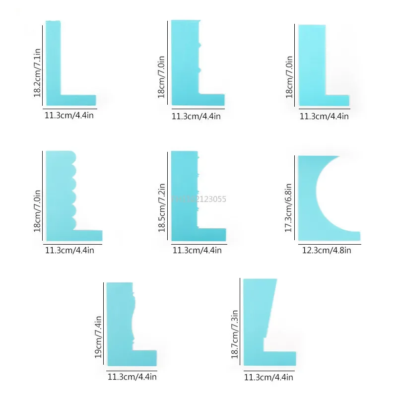 1Pcs Cake Scraper Decorating Comb Pastry Icing Smoother 8 Styles Design Textures Fondant Fashion Spatulas Baking Cake Tools