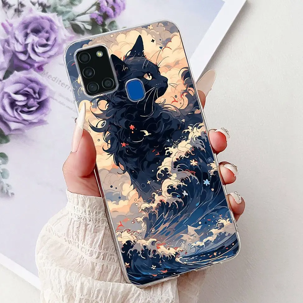 Clear Fashion Luxury Cute Painted Back Phone Case Cover