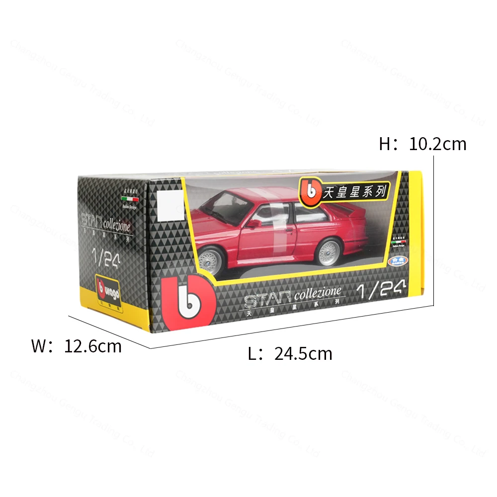 Bburago 1:24 BMW M3 (E30) Die-Cast Sports Car Collectible