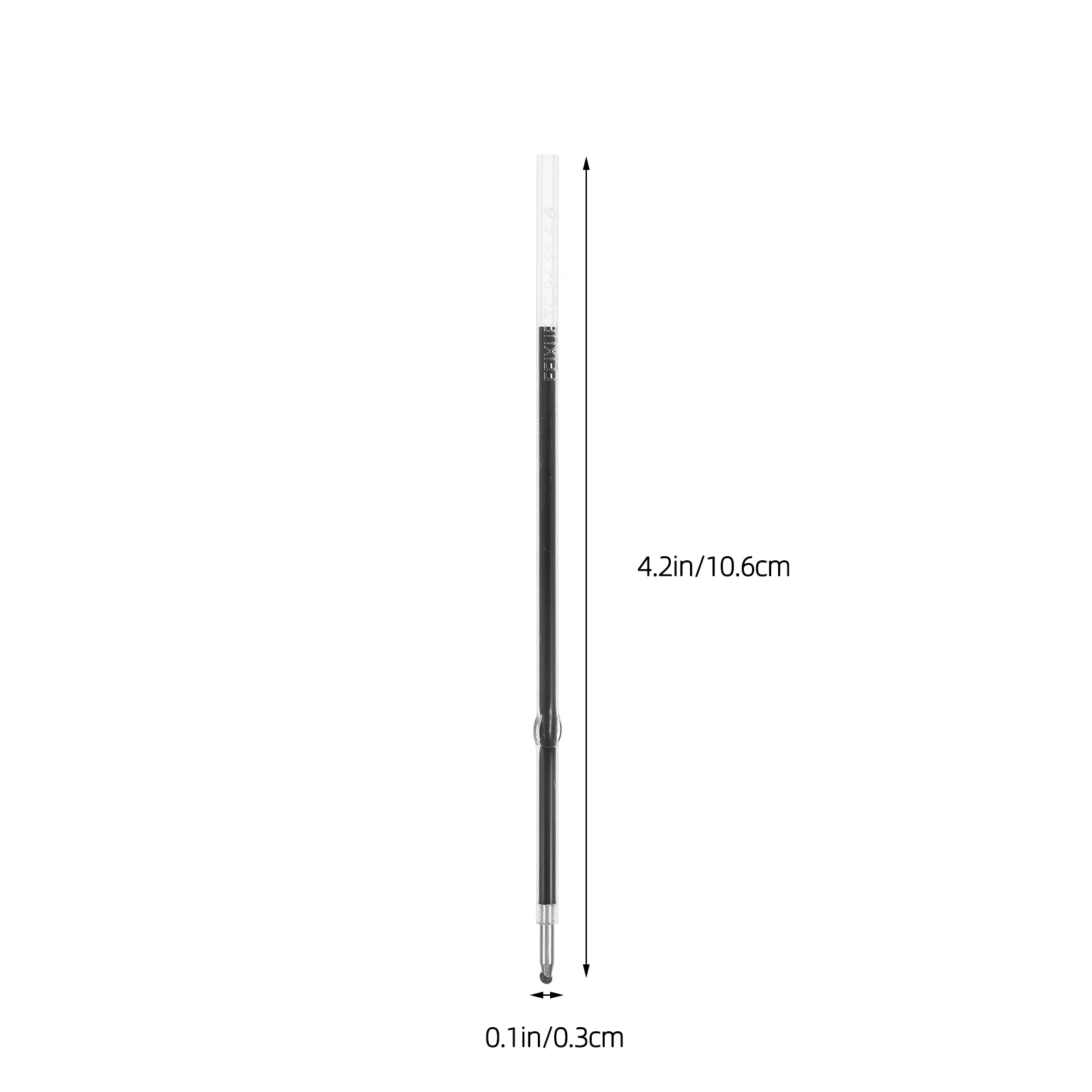 100Pcs 개폐식 볼펜 리필 블랙 0.7mm 중간 팁 스테인레스 스틸 팁 사무실 학교 용품