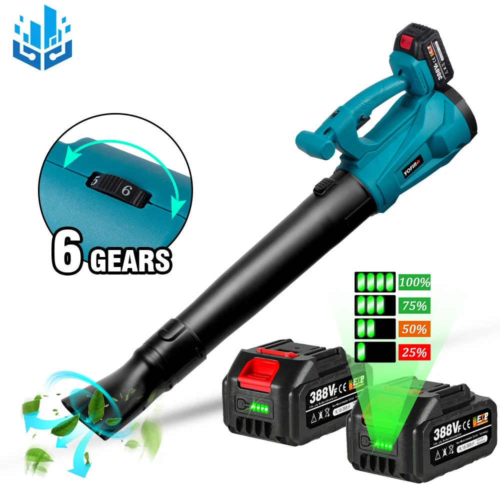 18VElectricBlower6speedAdjustableCordlessLeafBlowerforMakita